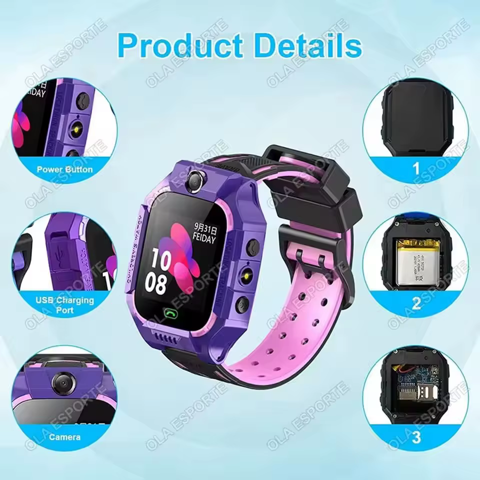 Nouvelle Montre Connectée Enfant 2026 avec SOS, Localisation GPS, Appel par Carte SIM, Caméra HD, Montre Intelligente Étanche pour Enfants, Cadeau pour iOS et Android