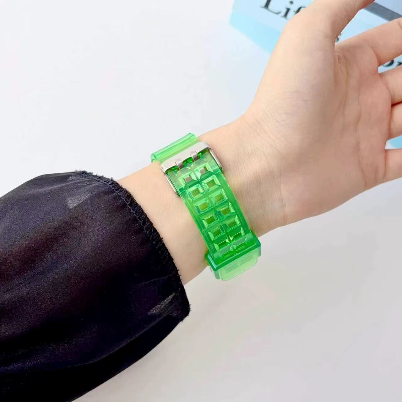 Bracelet de montre transparent pour Swatch x AP Royal Pop