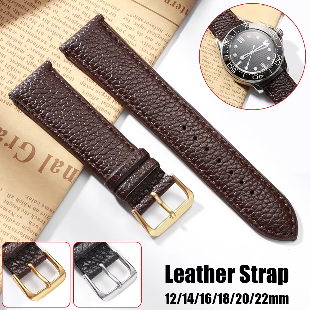 Bracelet de montre en cuir PU 12mm 14mm 16mm 18mm 20mm 22mm