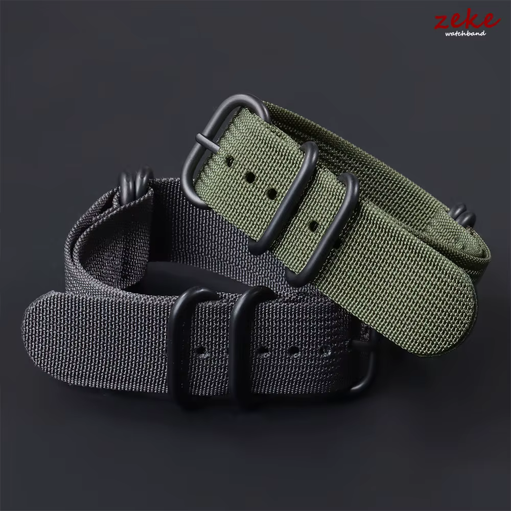 Bracelet de montre en Nylon nervuré