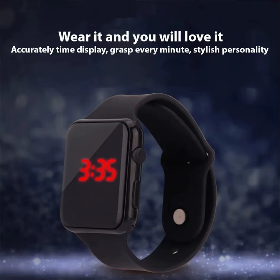 Montre numérique Simple pour hommes femmes mode Sport