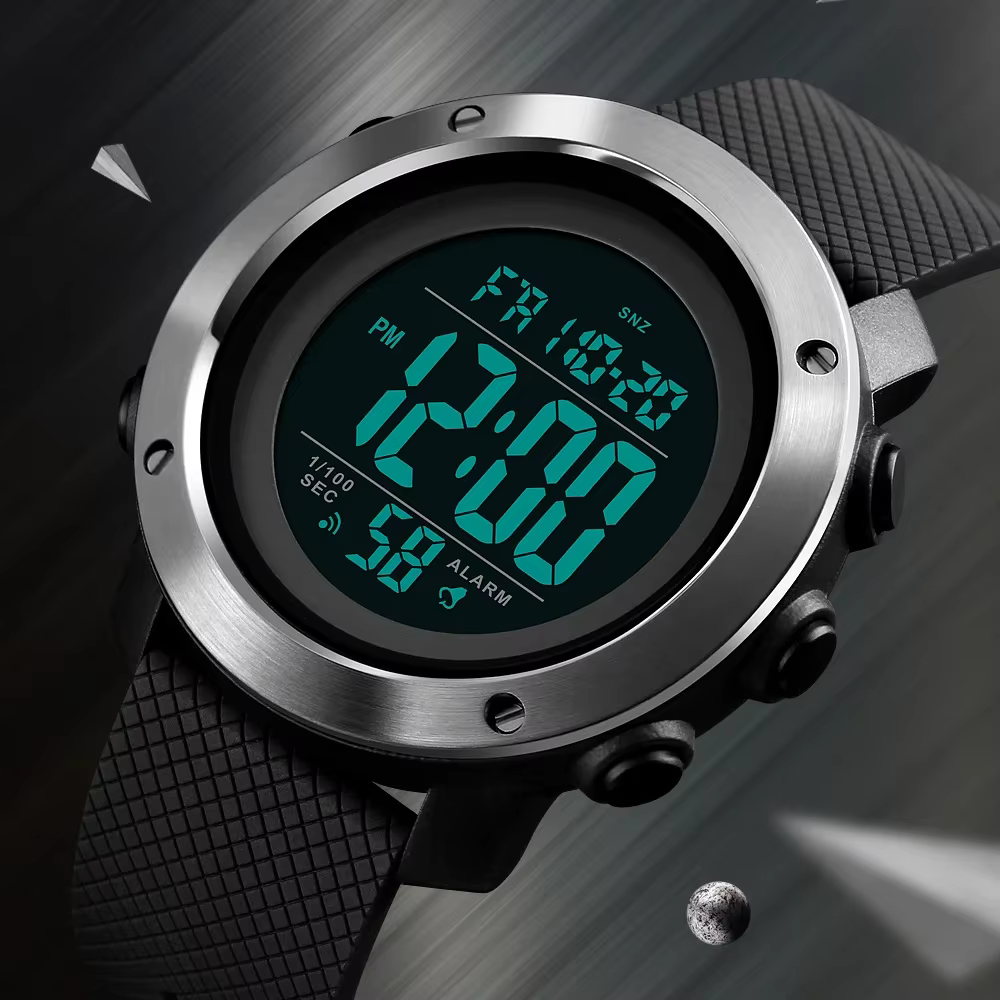 Montre de sport numérique étanche pour homme