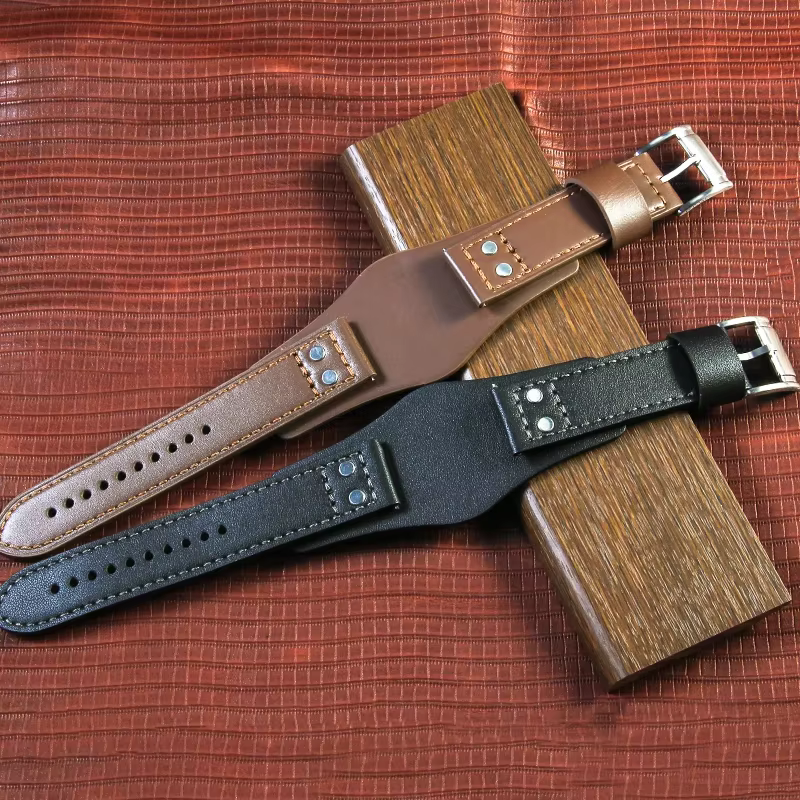 Bracelets de montre en cuir de vache véritable