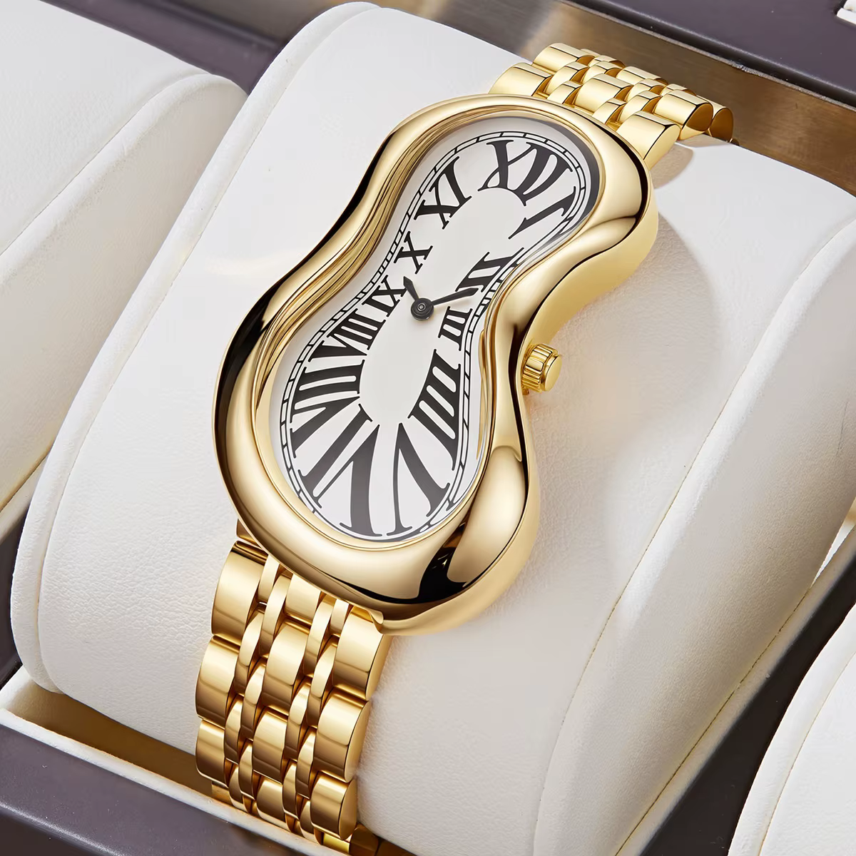 Nouveau Alien Crash fondu montre torsadée pour hommes et femmes Y2K montres de luxe en acier Starp étanche