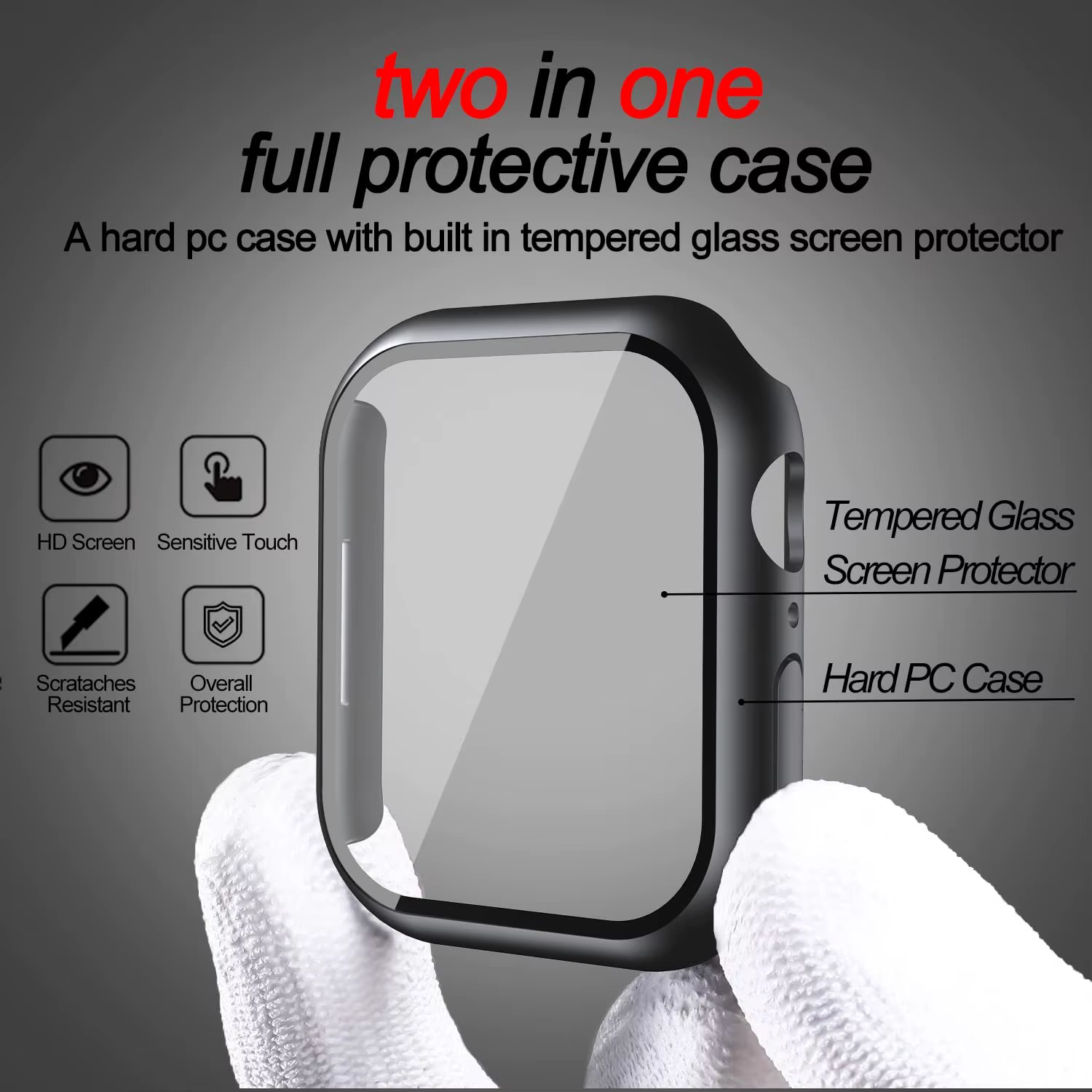 Coque de protection d'écran pour Apple Watch