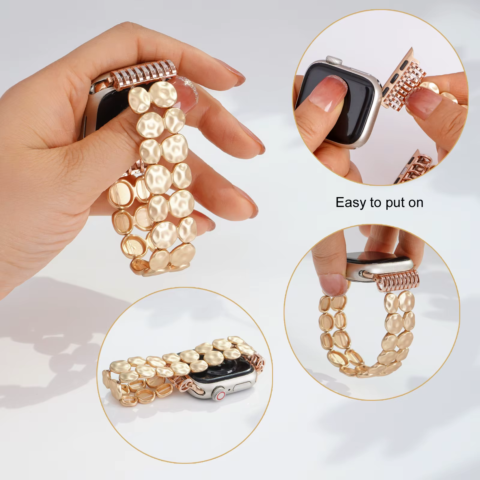 Bracelet de montre en alliage pour femmes