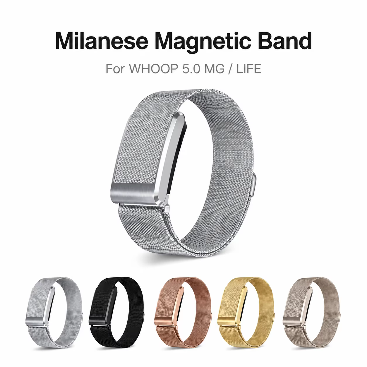Bracelet magnétique milanais pour WHOOP 5.0 MG / LIFE