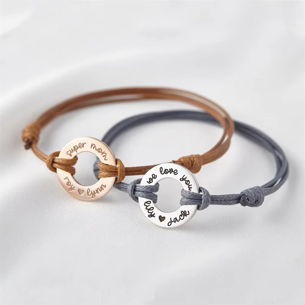Bracelet unisexe avec nom personnalisé