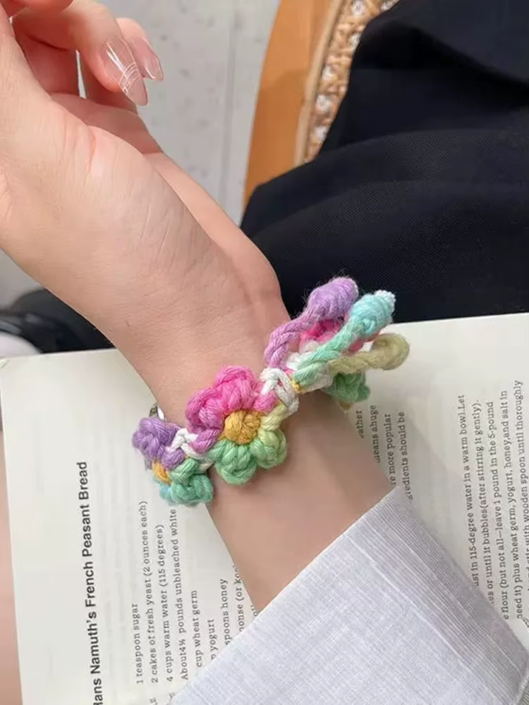 Bracelet à fleurs arc-en-ciel mignon pour Apple Watch