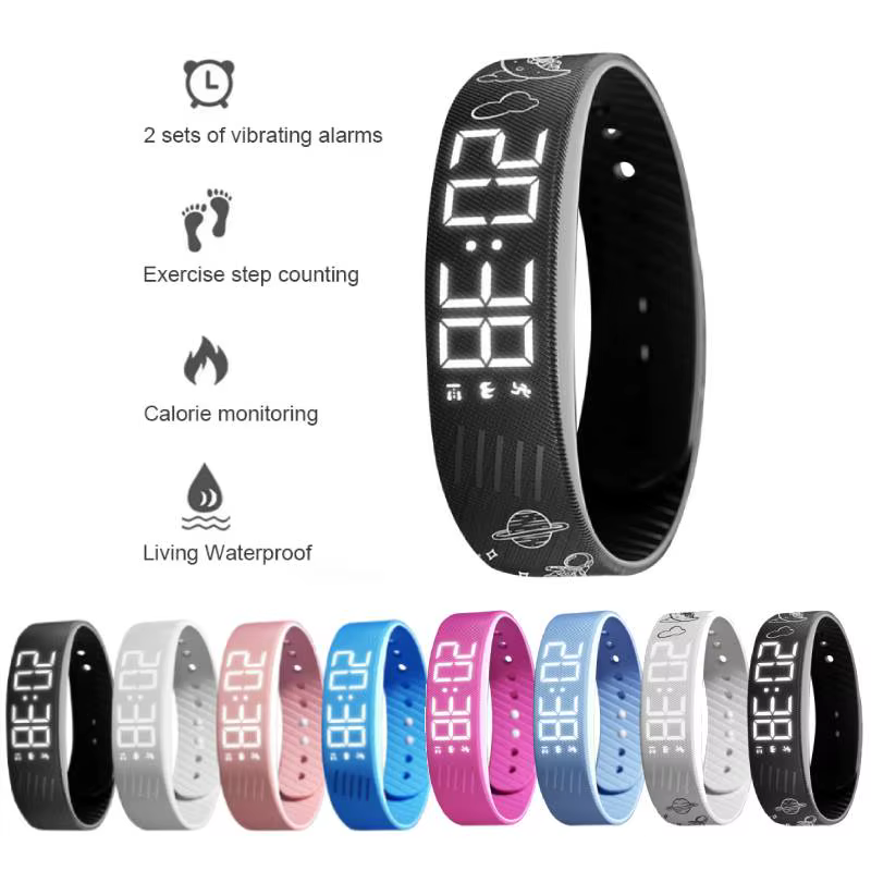 Montre de rappel d'alarme vibrante, alarme intelligente pour dormeurs lourds