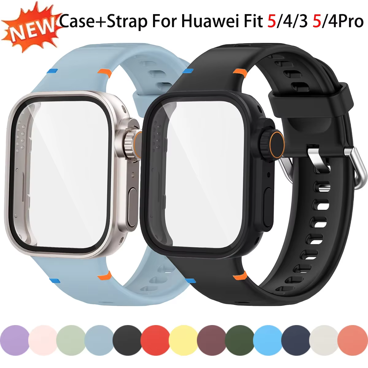 Bracelet + Étui + Verre pour Huawei Watch Fit 5/5pro 4/4pro 3