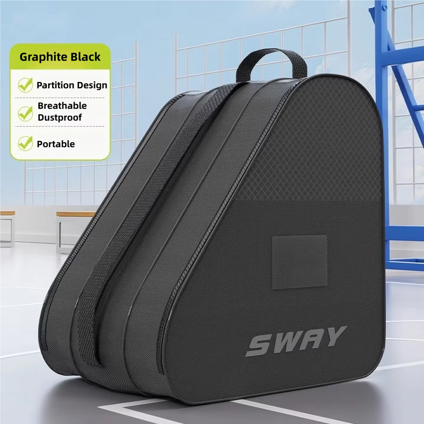 Nouveau sac de rangement pour patins à glace, sac pour patins à glace, poignée supérieure, imperméable, polyvalent, respirant, accessoire avec bandoulière réglable