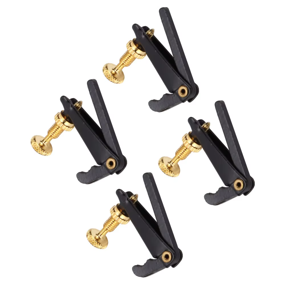 4 pièces en métal Accordeurs de précision pour violon Accordeur de cordes Noir Pièces de violon Accessoire pour violon Ajusteur de cordes Pour violon 3/4-4/4 