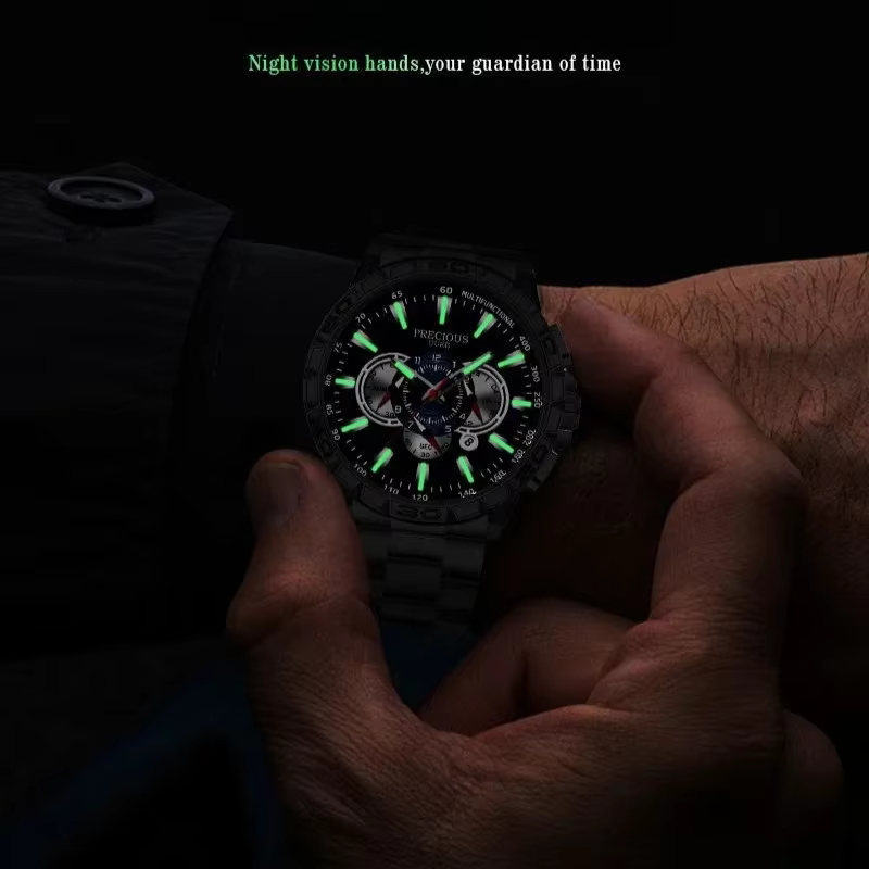 Relogio Masculino Top Business montre pour hommes marque de luxe en acier inoxydable montre-bracelet chronographe armée militaire montres à Quartz
