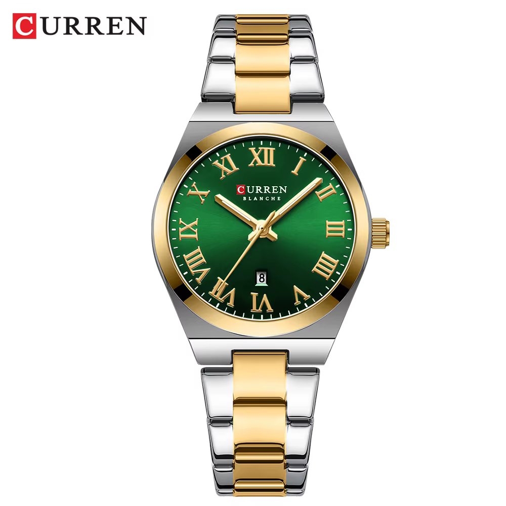 Montres de luxe en acier inoxydable pour femmes avec date