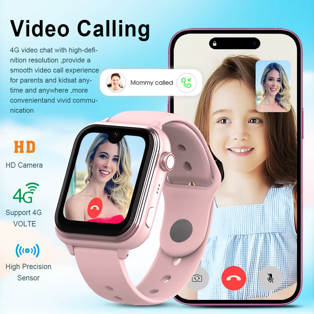 Wonlex KT37 enfants montre intelligente AI Assistant vocal GPS WiFi localisation Tracker 4G appel vidéo APP moniteur