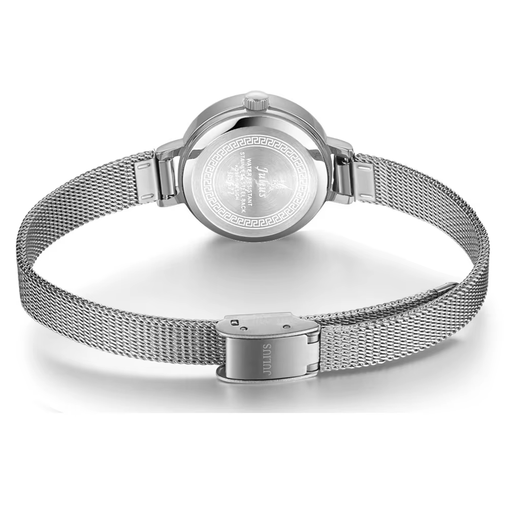 Petite montre pour femme Julius Lady strass scintillants japon Quartz heures de mode chaîne en acier Mini Bracelet horloge pour fille cadeau sans boîte