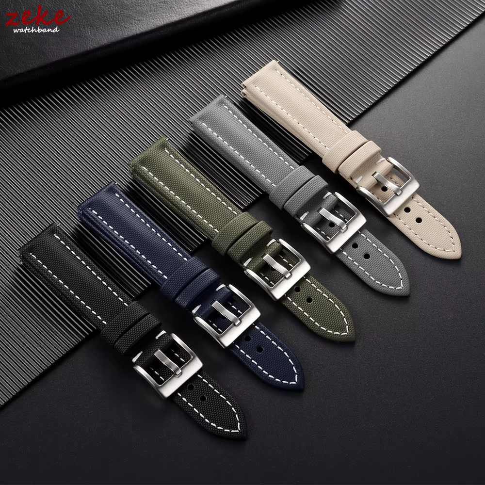 Bracelet de montre en tissu voile pour toile de Nylon Blancpain 18mm 19mm 20mm 21mm 22mm