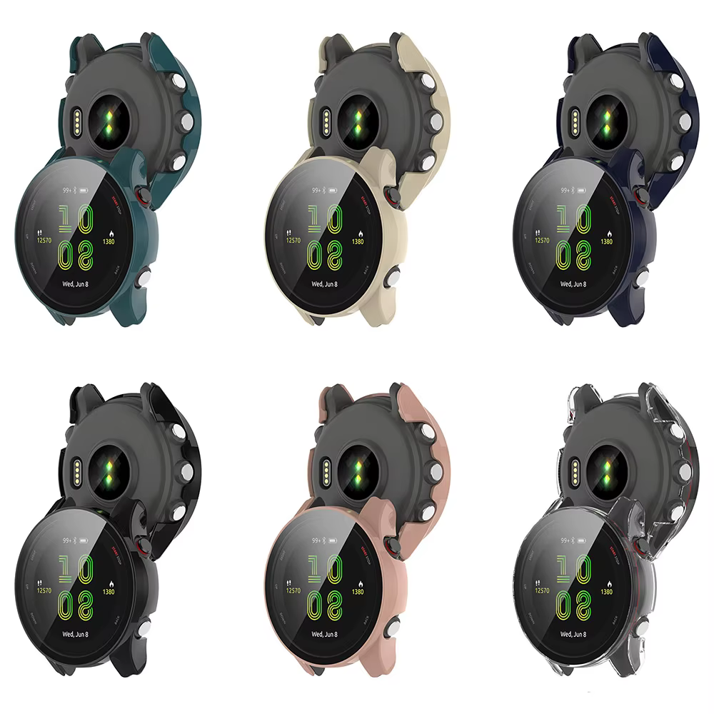 PC + étui en verre pour Garmin Forerunner 255 255S 265 265S 965
