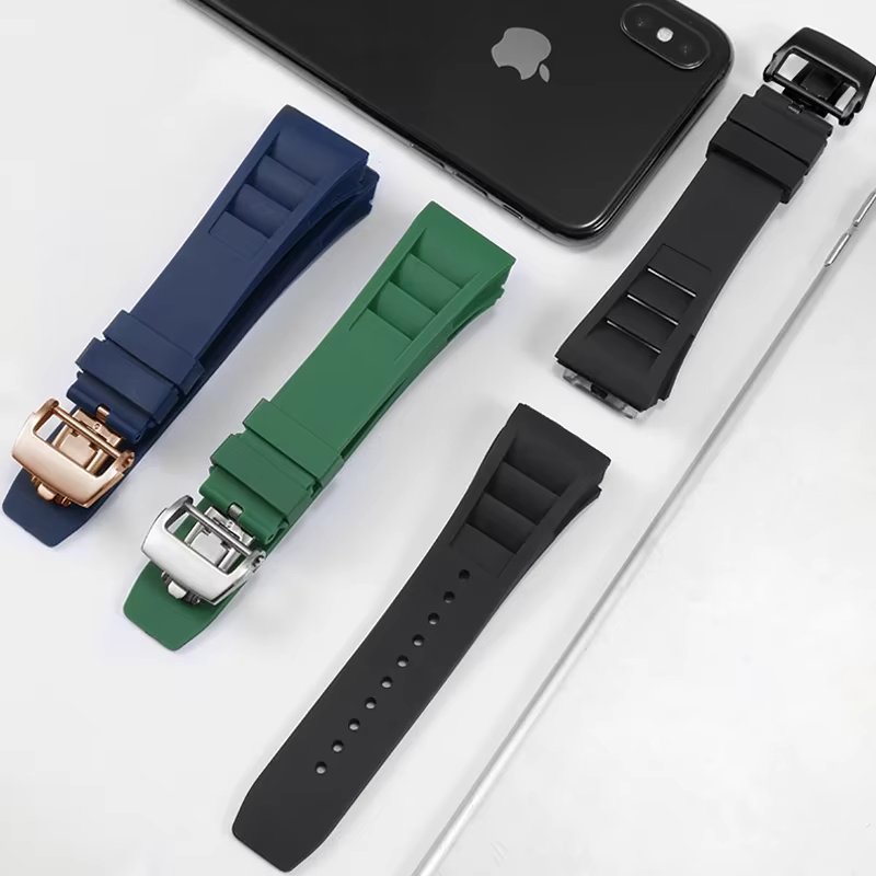 Nouveau bracelet de montre en caoutchouc rouge