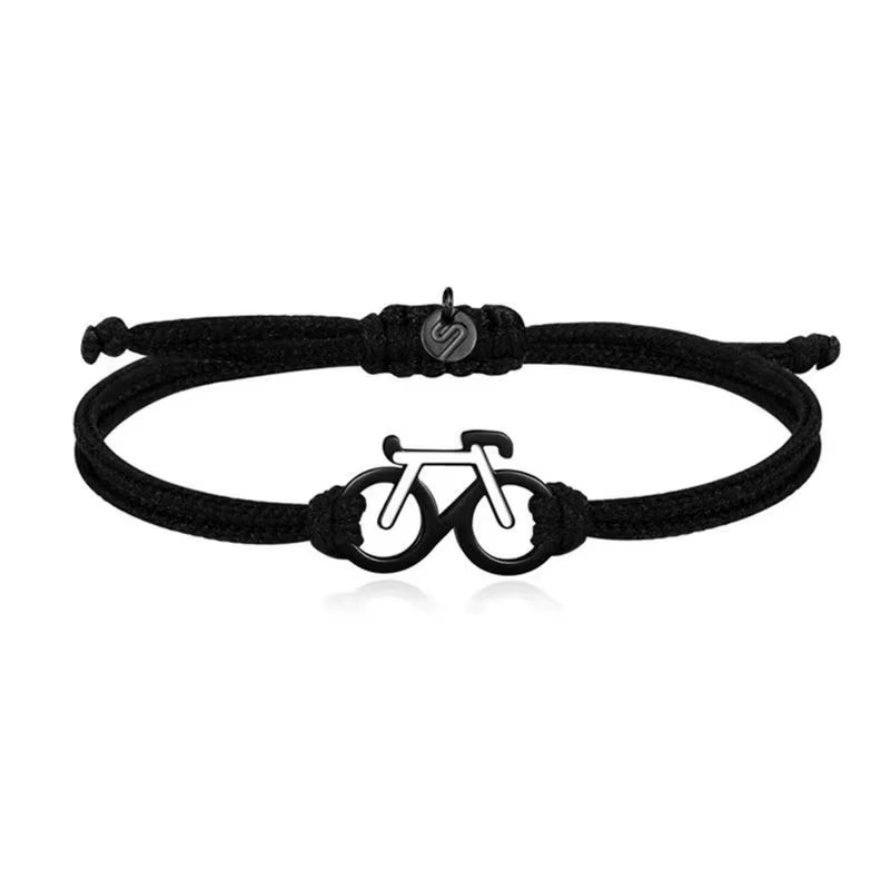 Bracelet de cyclisme de couleur noir rose