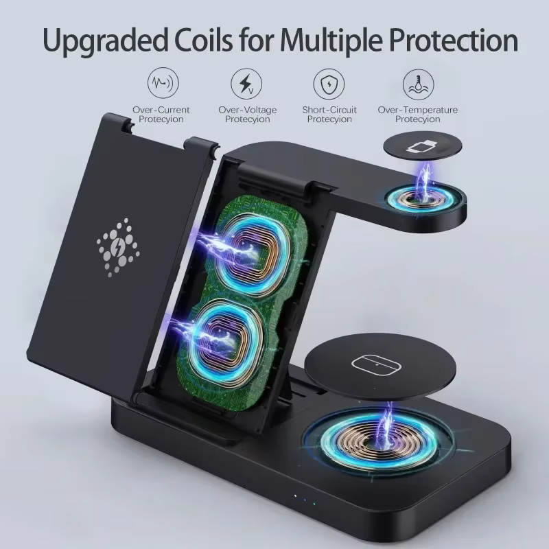 Chargeur sans fil pliable 4 en 1