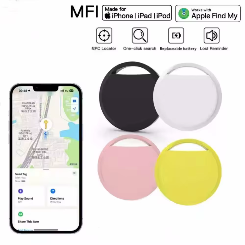 Étiquette GPS Smart Air Bluetooth, dispositif Anti-perte, traceur intelligent pour clés, portefeuille à bagages, étiquette intelligente, fonctionne avec Apple Find My (iOS uniquement)