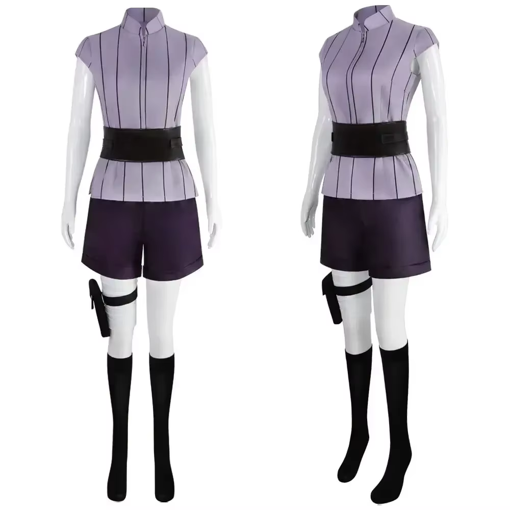 Costumes d'Halloween pour femmes, cosplay d'anime, costume de ninja d'anime, cosplay Hyuga Hinata, vêtements de performance pour jeux de rôle