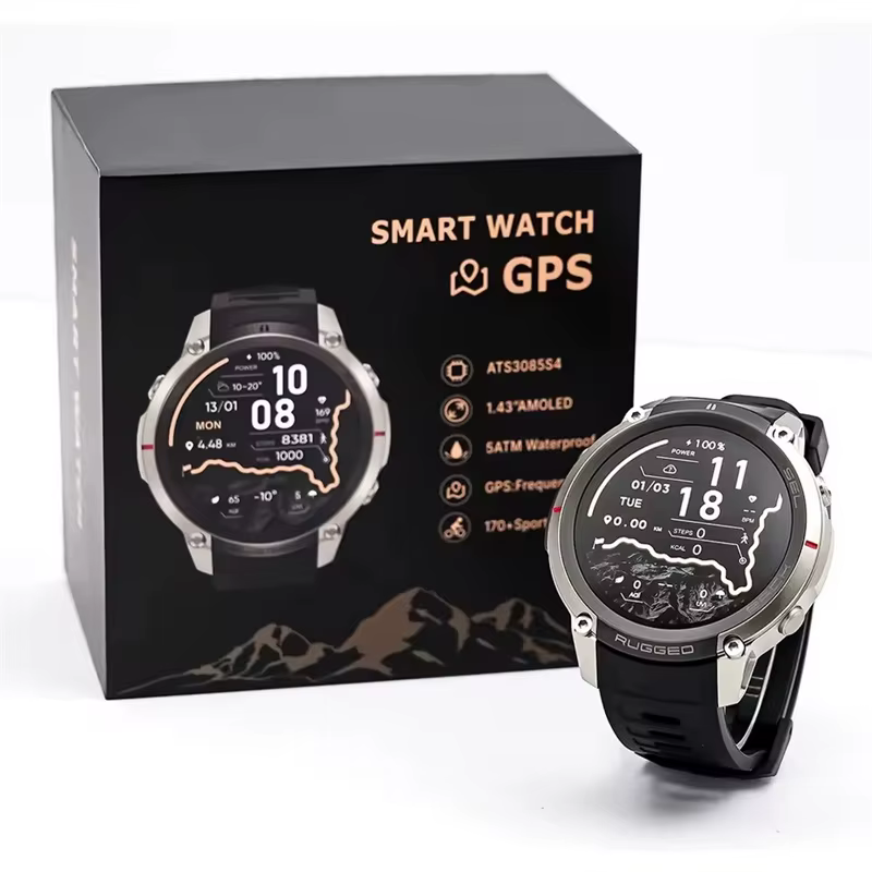 Montre connectée AMOLED avec GPS 6 satellites mondial