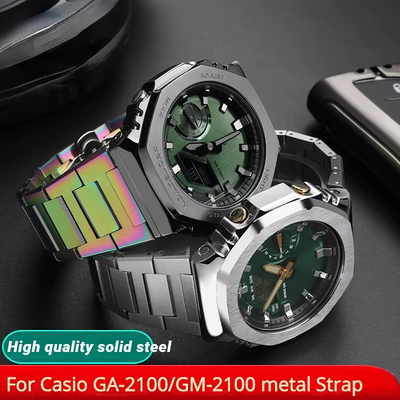 Pour mol GA-2100 GM2100 bracelet de montre G-SHOCK ferme chêne modifié acier raffiné