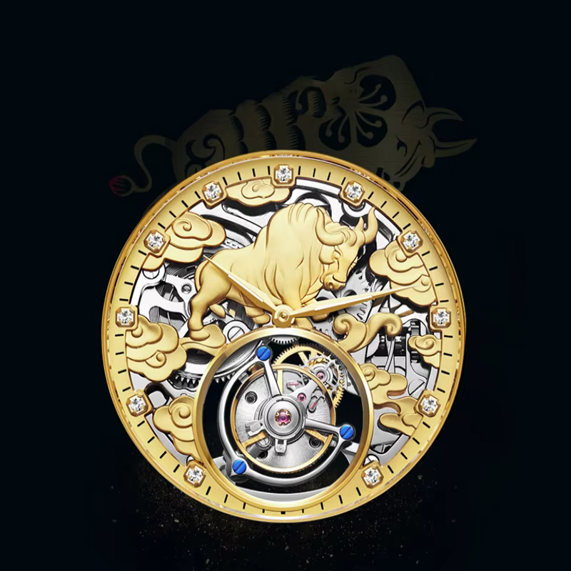 AESOP véritable Tourbillon squelette montre pour hommes haut de gamme montres mécaniques de luxe étanche saphir magasin