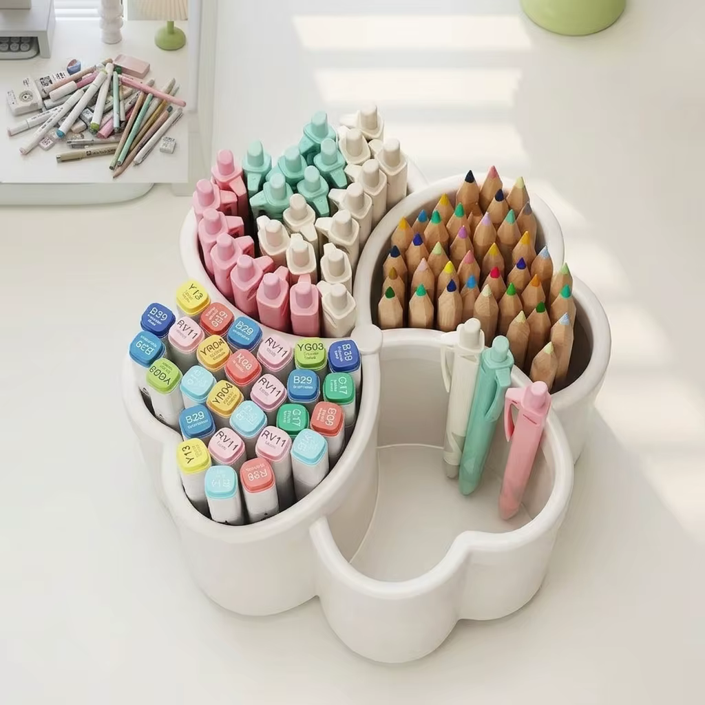Nouvelle boîte de rangement de bureau avec 4 compartiments, organiseur pour le bureau, la papeterie et les articles divers