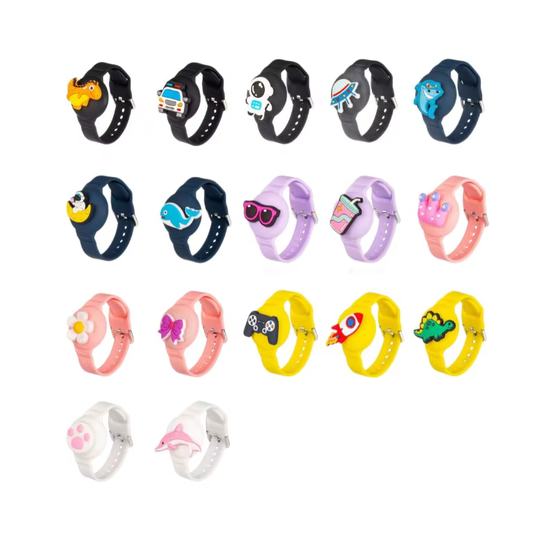 Bracelets étanches pour enfants - Bracelet en silicone souple avec traceur caché - Support