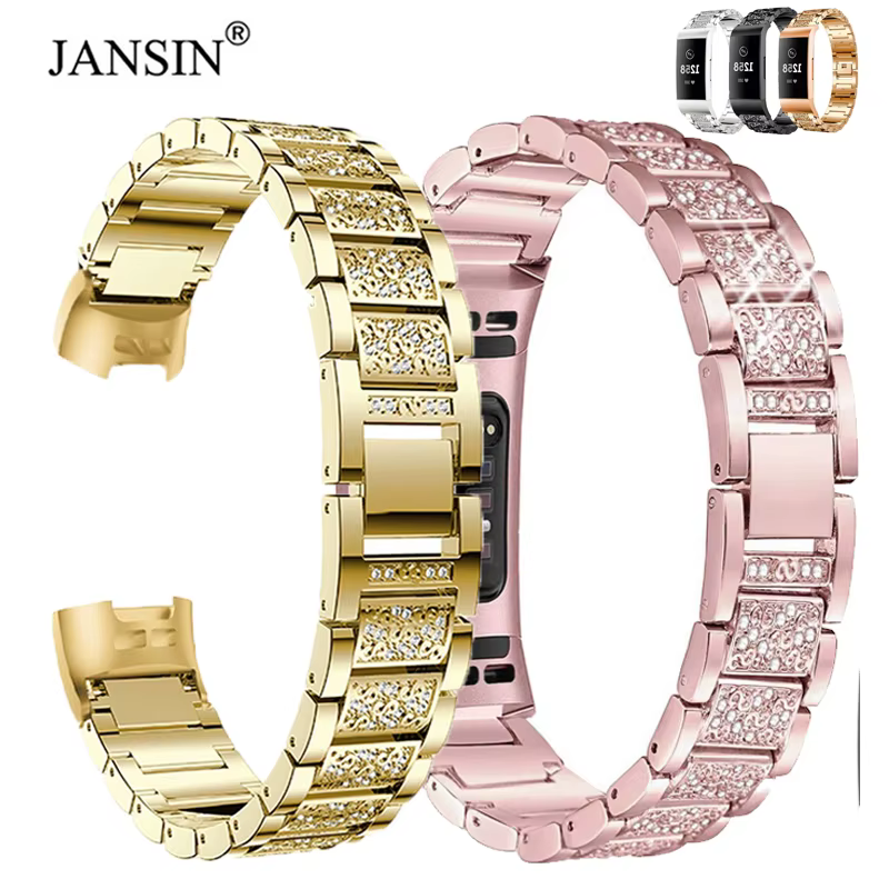 Bracelet en diamant pour Fitbit Charge 2 pour femme