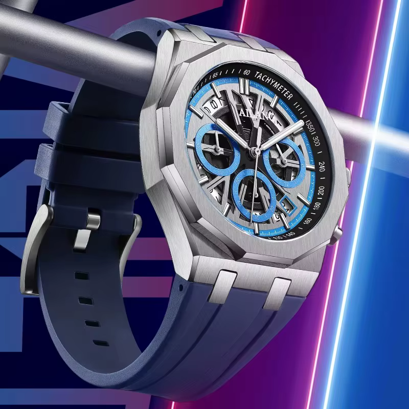 Reloj Hombre 2025 hommes Sport chronographe Montre en acier inoxydable avec Dates étanche lumineux