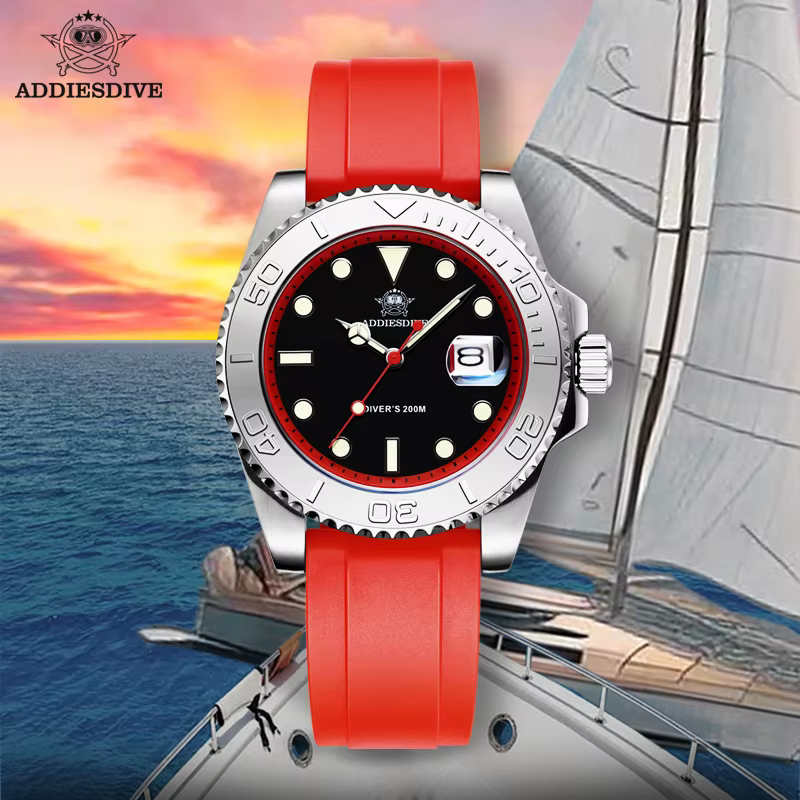 ADDIESDIVE montre à lunette rotative pour hommes 41mm