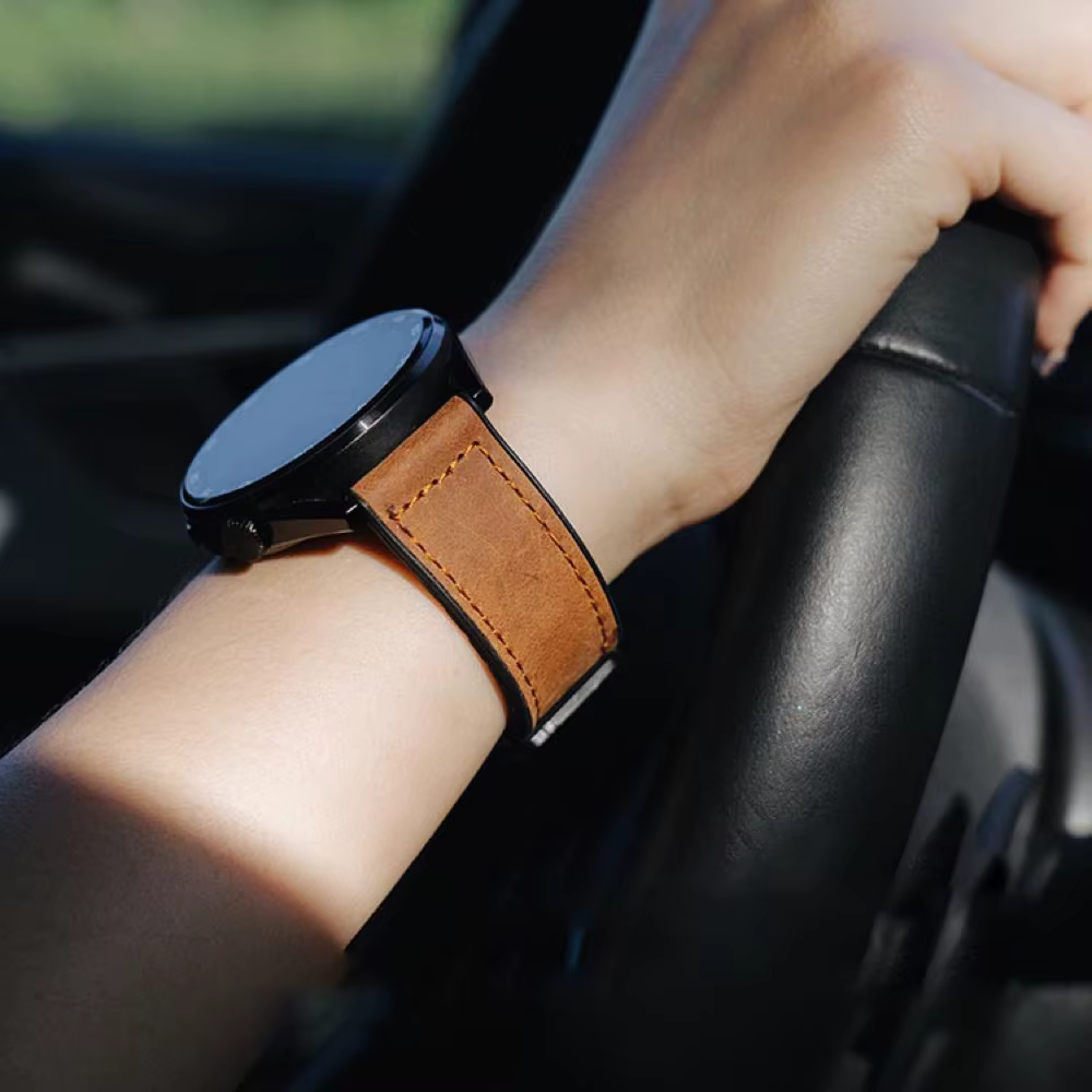 Bracelet en cuir et silicone pour Huawei Watch GT 6 5 4 46mm 41mm