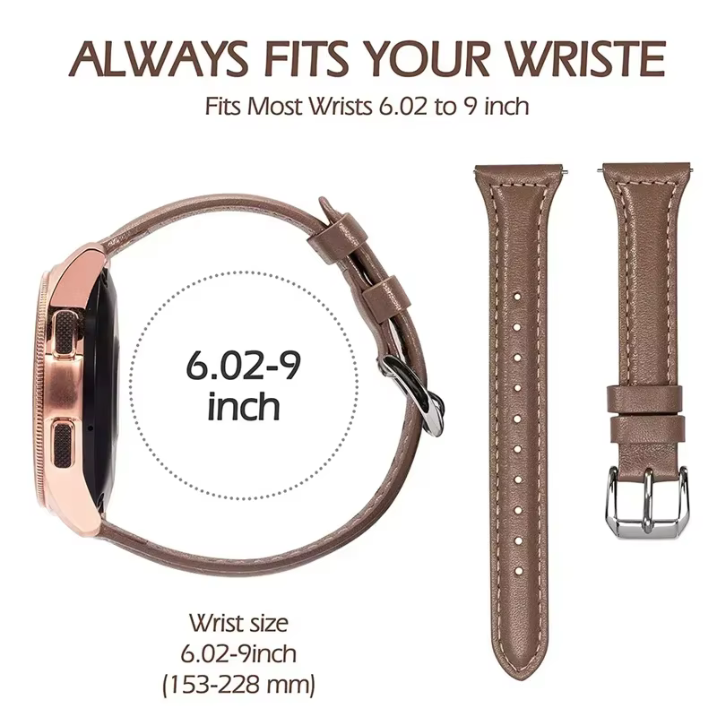 Bracelet en cuir mince pour Samsung Galaxy Watch