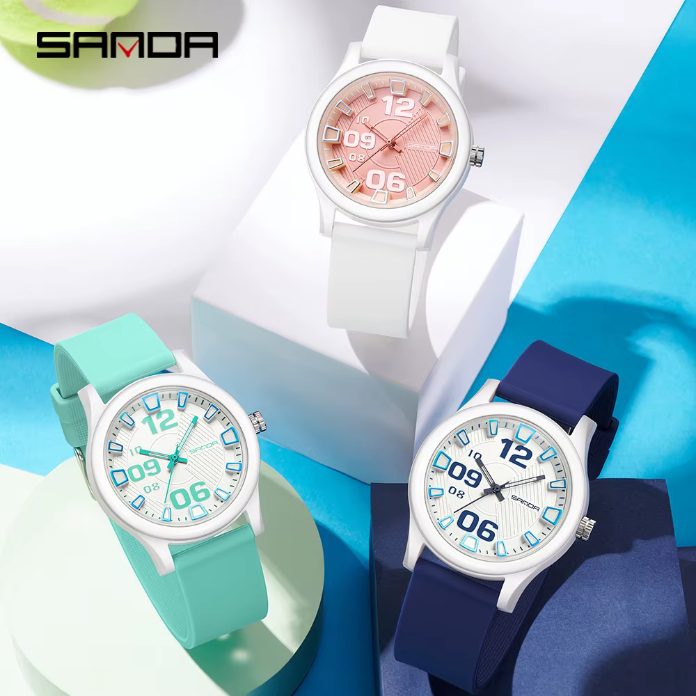 SANDA 3252 Montre à quartz étudiante mode et simple