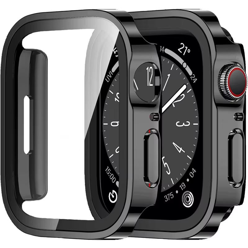 Verre + étui pour Apple Watch 42 46mm 45mm 41 49 44mm 40 mm