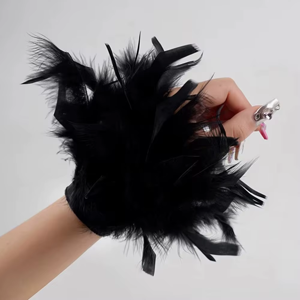 Nouvelle mode plumes Bracelet manches ongles ornement