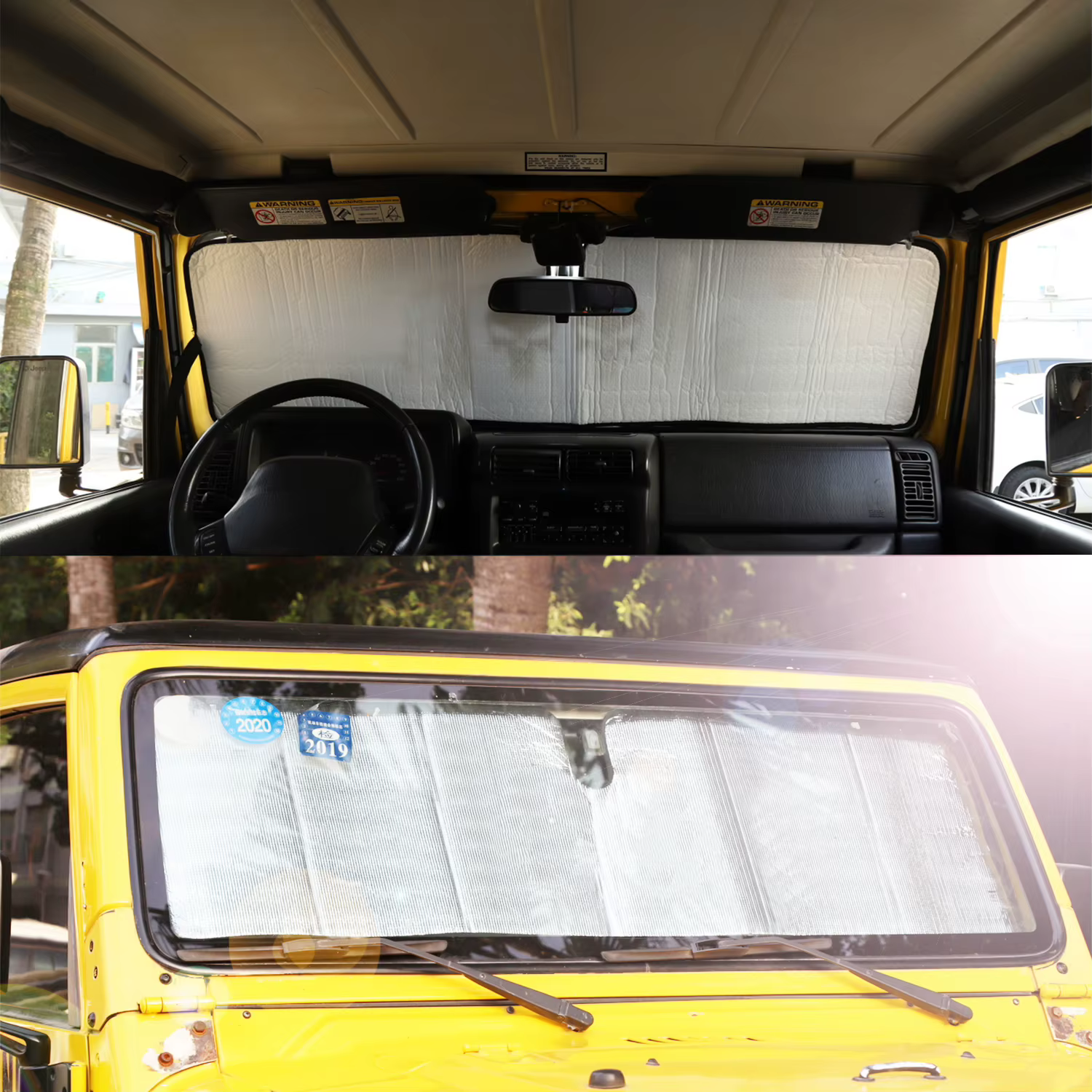 Pare-Soleil Avant Anti-UV pour Jeep Wrangler TJ 1997-2006 JK 2007-2017, Accessoires d'Nikde Voiture