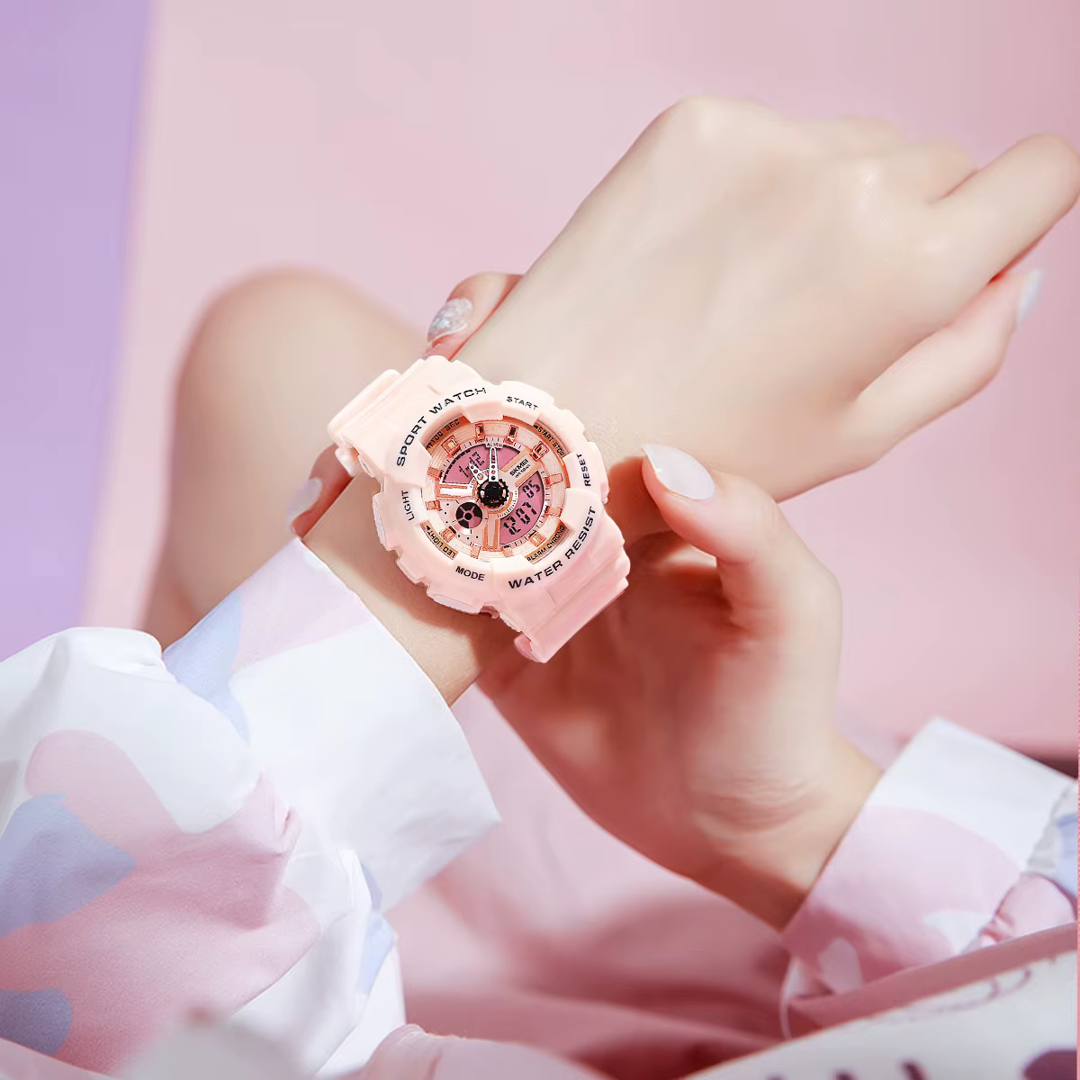 SKMEI Temps Du Monde LED Lumière Numérique Électronique Montres Pour Hommes Femmes Sport Quartz Montre Étanche