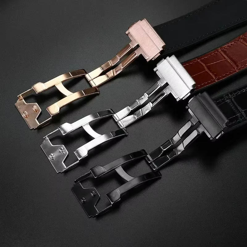 Bracelet d'accessoires de montre en cuir véritable noir marron pour Hublot série Big Bang