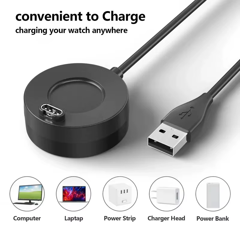 Chargeur magnétique pour Garmin Vivoactive 3 4 4S/Fenix 5 5S 5X 6 S 6X/Venu 2 2S Sq