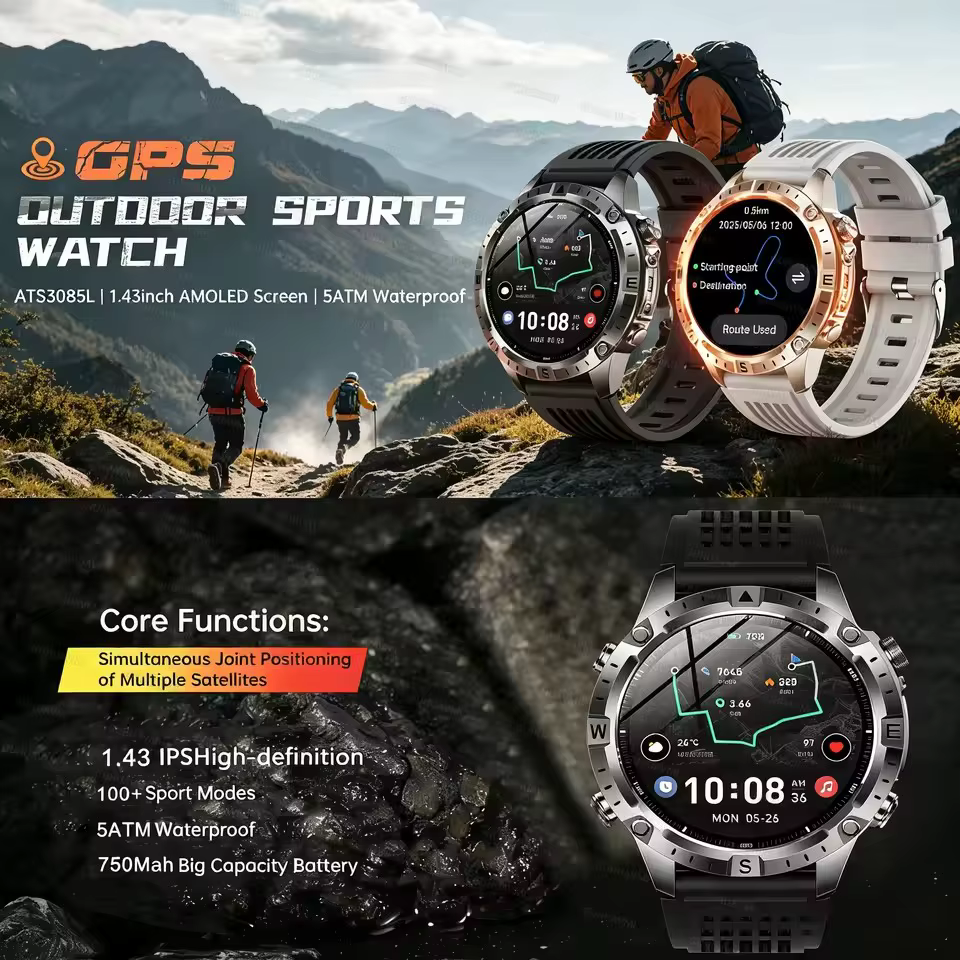 Nouvelle montre connectée sport tout-terrain avec GPS intégré