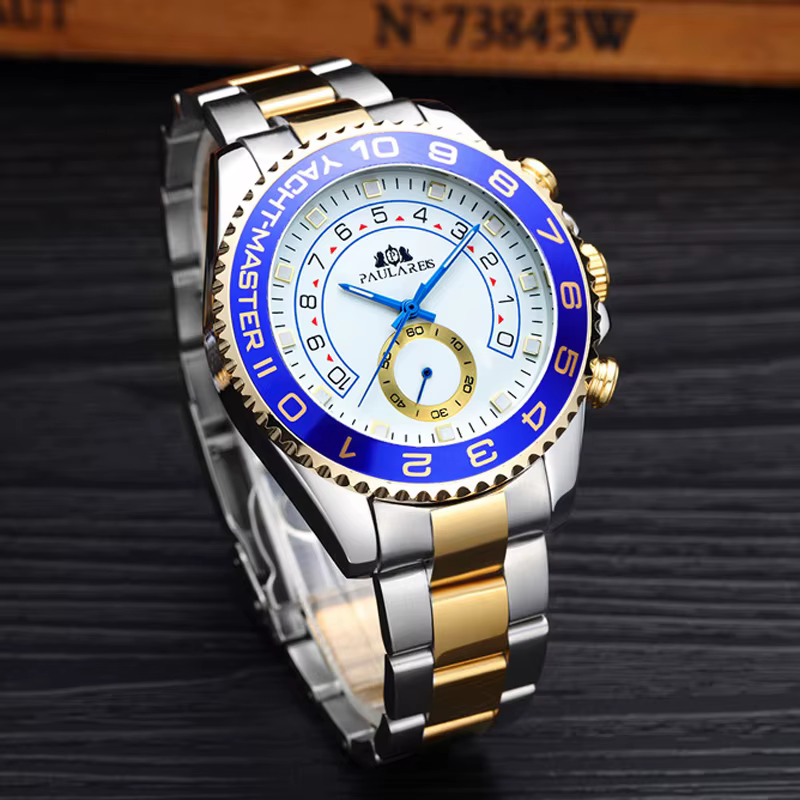 PAULAREIS P marque de luxe automatique auto vent montres mécaniques pour hommes en acier inoxydable décontracté