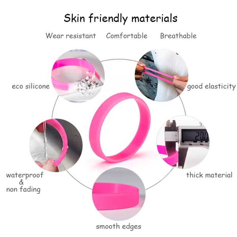 Bracelets de sport en silicone pour hommes et femmes
