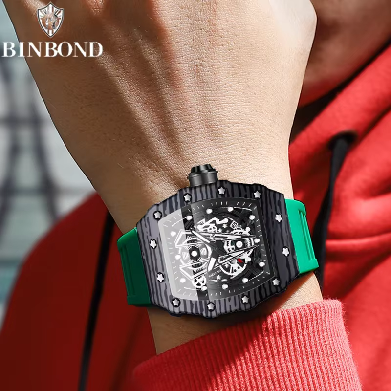 BINBOND marque hommes montre dominateur baril