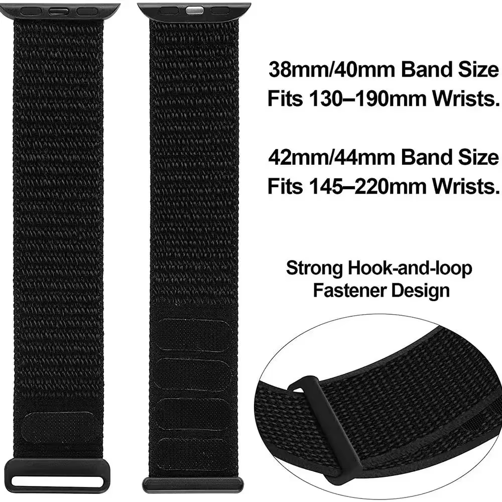 Bracelet en nylon sport pour Apple Watch Ultra 3 2 1 49mm 11 10 42mm 46mm 9 8 7 45mm 41mm